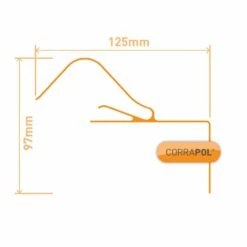 Corrapol Rock And Lock Gable Flashing (97mm | 125mm X 2,000mm) -NATIONAL PLASTICS Sales ac220m 01t