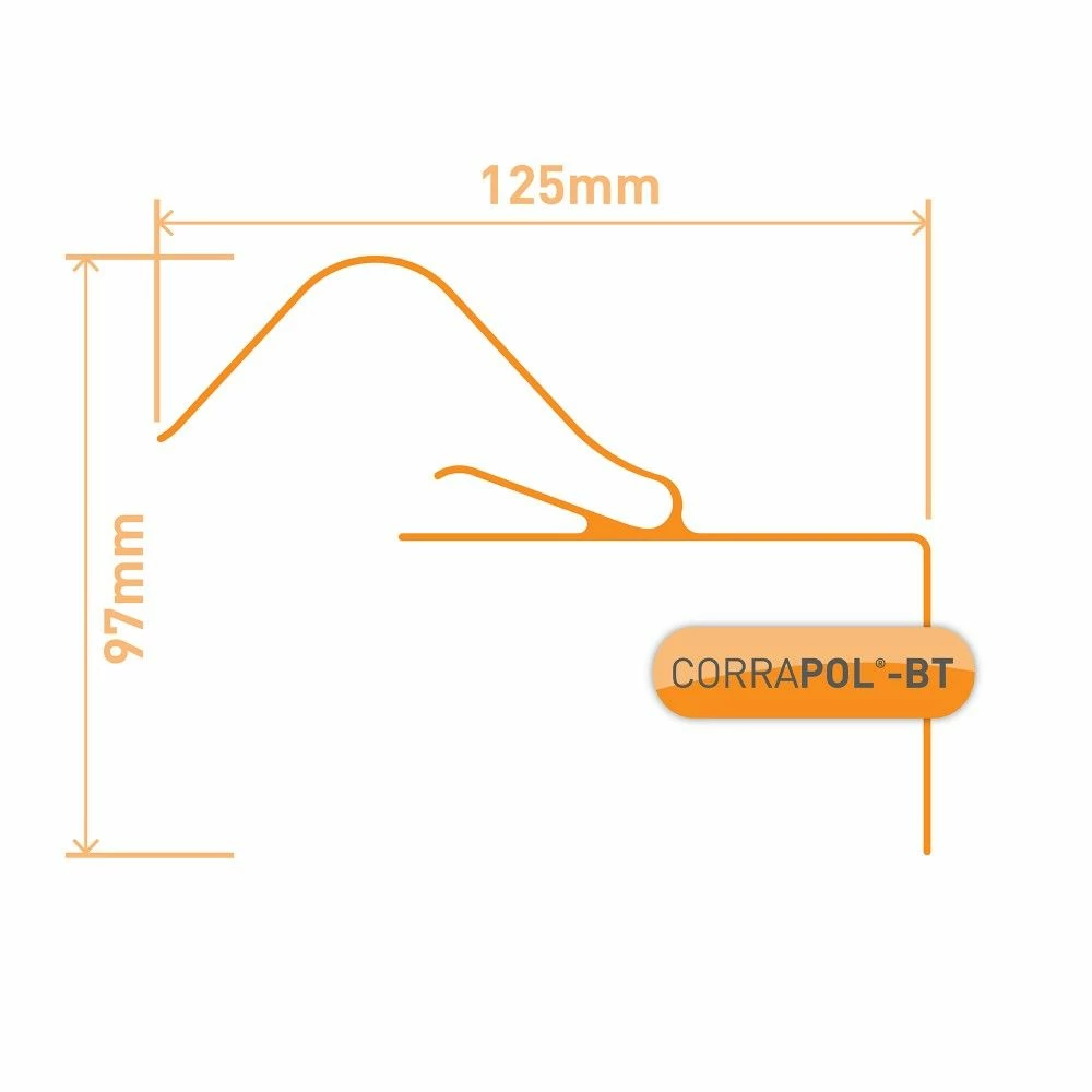 Corrapol BT Rock N Lock Gable Flashing (97mm | 125mm X 6,000mm) 4 Corrapol BT Rock N Lock Gable Flashing (97mm | 125mm X 6,000mm) - Image 2