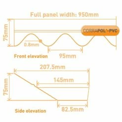 Corrapol PVC DIY Grade Wall Flashing (75mm | 220mm X 950mm) 8 Corrapol PVC DIY Grade Wall Flashing (75mm | 220mm X 950mm) -NATIONAL PLASTICS Sales ac720 01t