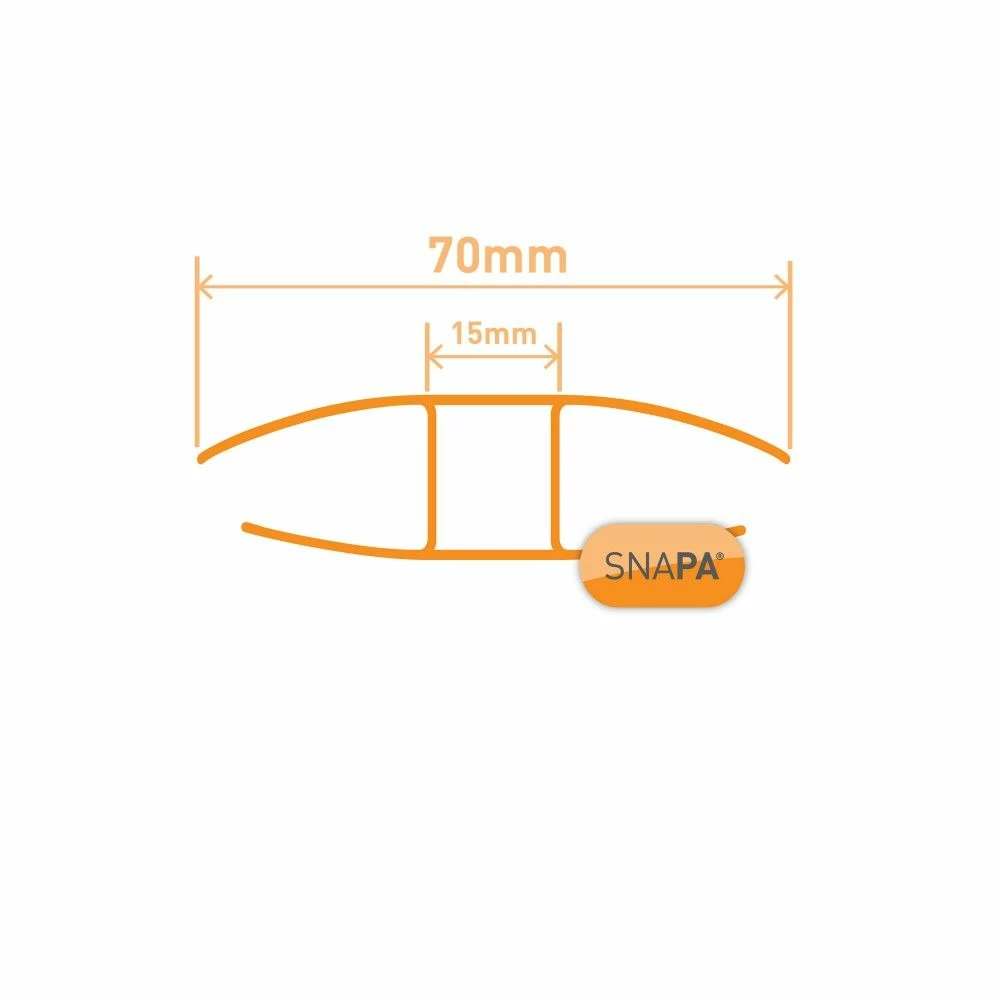Snapa 16mm Clear Polycarbonate H Section (2m) 6 Snapa 16mm Clear Polycarbonate H Section (2m) - Image 4