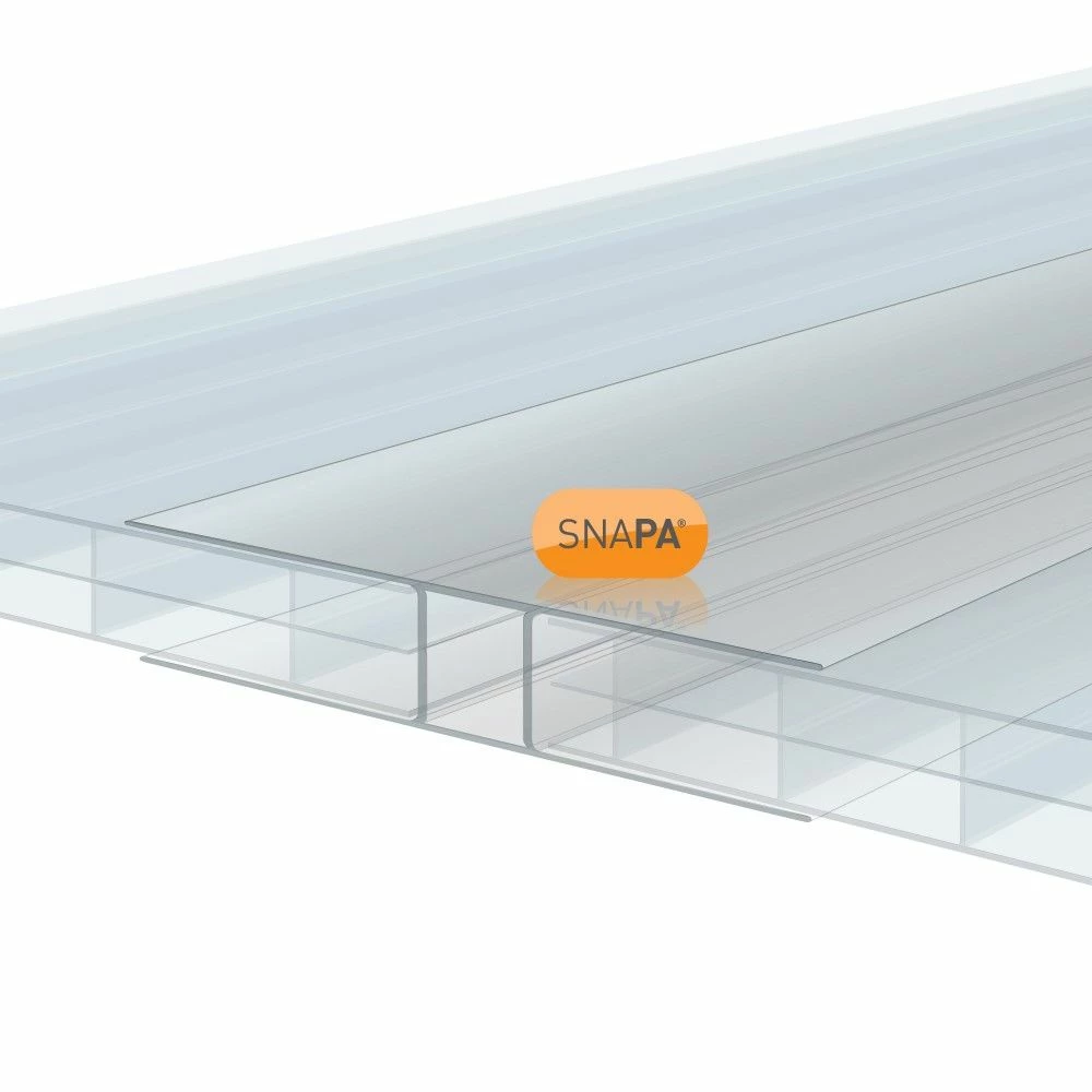 Snapa 16mm Clear Polycarbonate H Section (3m) 4 Snapa 16mm Clear Polycarbonate H Section (3m) - Image 2