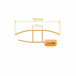 Snapa 16mm Clear Polycarbonate H Section (3m) 10 Snapa 16mm Clear Polycarbonate H Section (3m) -NATIONAL PLASTICS Sales ag122 01t