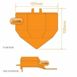 Snapa Super Ridge End Cap (White) -NATIONAL PLASTICS Sales ag609w 01t