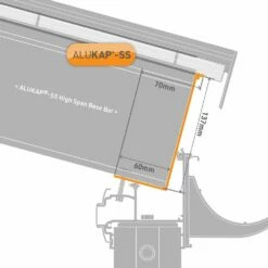 Alukap-SS High Span Cap (137mm | 70mm X 4,800mm) -NATIONAL PLASTICS Sales akss434w 03t