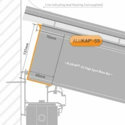 Alukap-SS High Span Cap (137mm | 70mm X 6,000mm) -NATIONAL PLASTICS Sales akss436w 02t