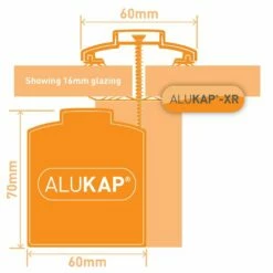Alukap-XR 60mm Glazing Bar With 45mm Rafter Gasket (4.8m | White) 7 Alukap-XR 60mm Glazing Bar With 45mm Rafter Gasket (4.8m | White) -NATIONAL PLASTICS Sales akx332w 01t