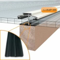 Alukap-XR 60mm Glazing Bar With 45mm Rafter Gasket (6m | White) 9 Alukap-XR 60mm Glazing Bar With 45mm Rafter Gasket (6m | White) -NATIONAL PLASTICS Sales akx334w 01i