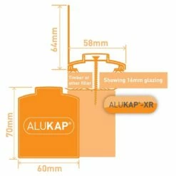Alukap-XR 60mm Wall Bar With 45mm Rafter Gasket (3.6m | White) 9 Alukap-XR 60mm Wall Bar With 45mm Rafter Gasket (3.6m | White) -NATIONAL PLASTICS Sales akx562w 01t