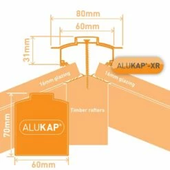 Alukap-XR Hip Bar With 45mm Rafter Gasket (3m | White) 8 Alukap-XR Hip Bar With 45mm Rafter Gasket (3m | White) -NATIONAL PLASTICS Sales akx620w 01t
