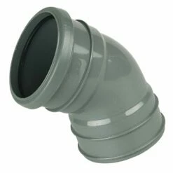 110mm Pipe Double Socket 45 Degree Bend (Grey)