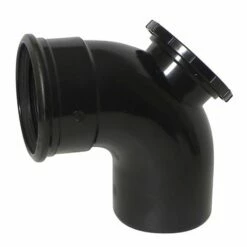 Single Socket Short Access Soil Bend (Black)