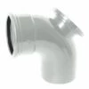 Single Socket Short Access Soil Bend (White) -NATIONAL PLASTICS Sales kays11wh