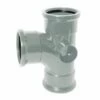 90 Degree Triple Socket Soil Branch (Grey)
