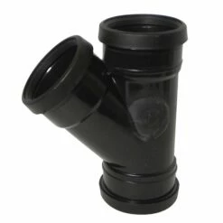 110mm Pipe Triple Socket 45 Degree Branch (Black)