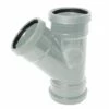 110mm Pipe Triple Socket 45 Degree Branch (Grey)