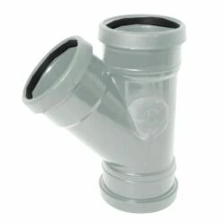 110mm Pipe Triple Socket 45 Degree Branch (Grey)