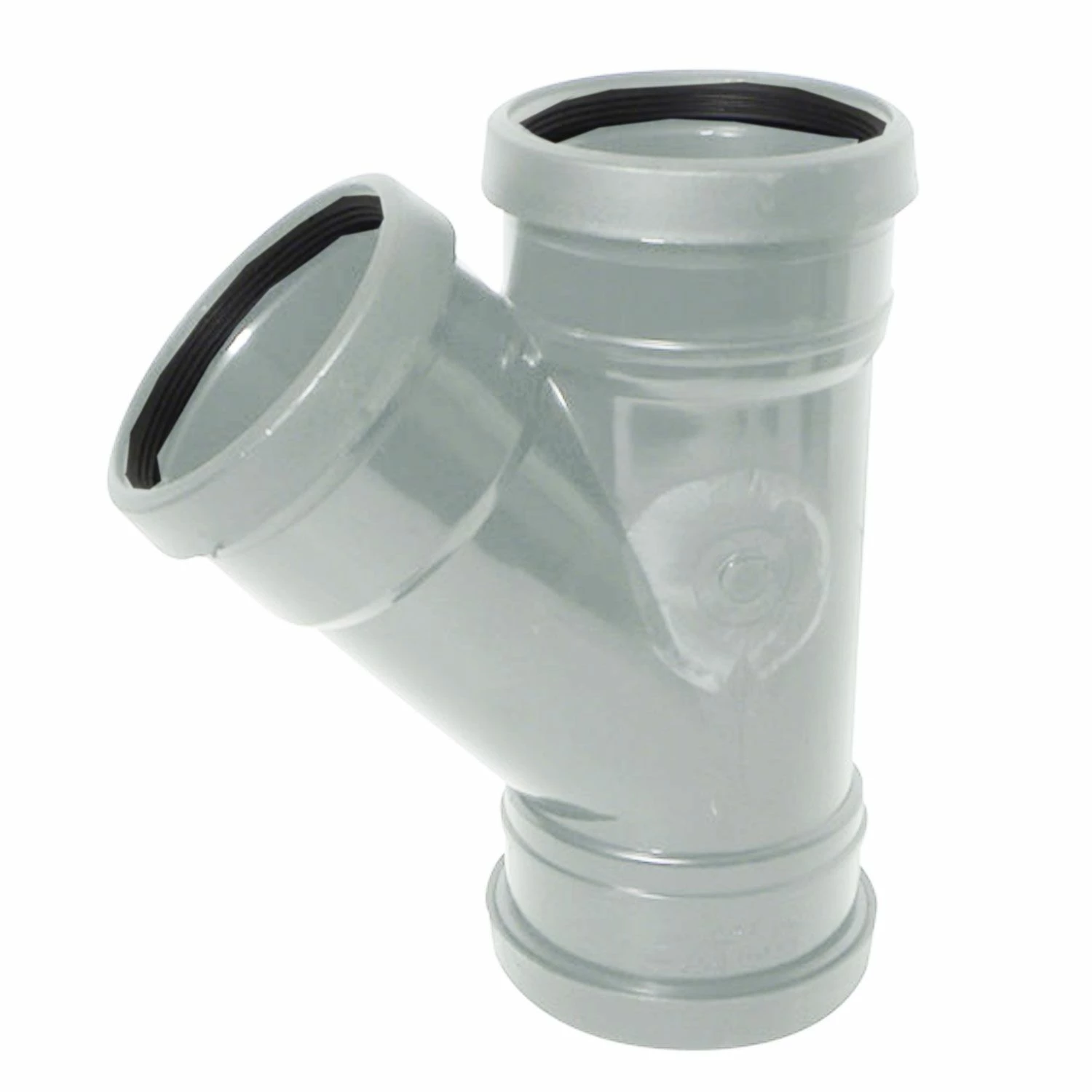 110mm Pipe Triple Socket 45 Degree Branch (Grey) 3 110mm Pipe Triple Socket 45 Degree Branch (Grey)