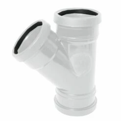 110mm Pipe Triple Socket 45 Degree Branch (White)