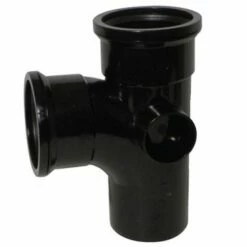 90 Degree Double Socket Soil Branch (Black)