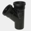 110mm Pipe Double Socket 45 Degree Branch (Black) -NATIONAL PLASTICS Sales kays15bl