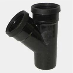 110mm Pipe Double Socket 45 Degree Branch (Black)