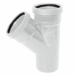 110mm Pipe Double Socket 45 Degree Branch (White)