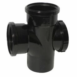 Double Socket Soil Access Junction (Black)
