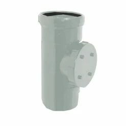 110mm Grey Straight Access Pipe (Single Socket)