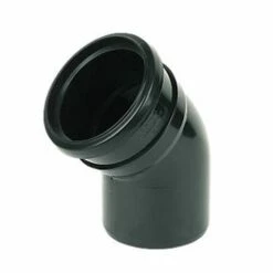 Black 110mm Pipe Single Socket 45 Degree Bend