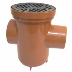 Terracotta 110mm Underground Back Inlet Circular Bottle Gully Trap