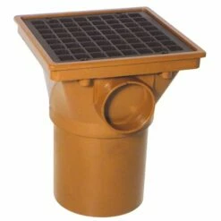 Terracotta 110mm Underground Square Hopper With Grid