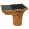 Terracotta 110mm Underground Rectangle Hopper With Grid -NATIONAL PLASTICS Sales kayug104