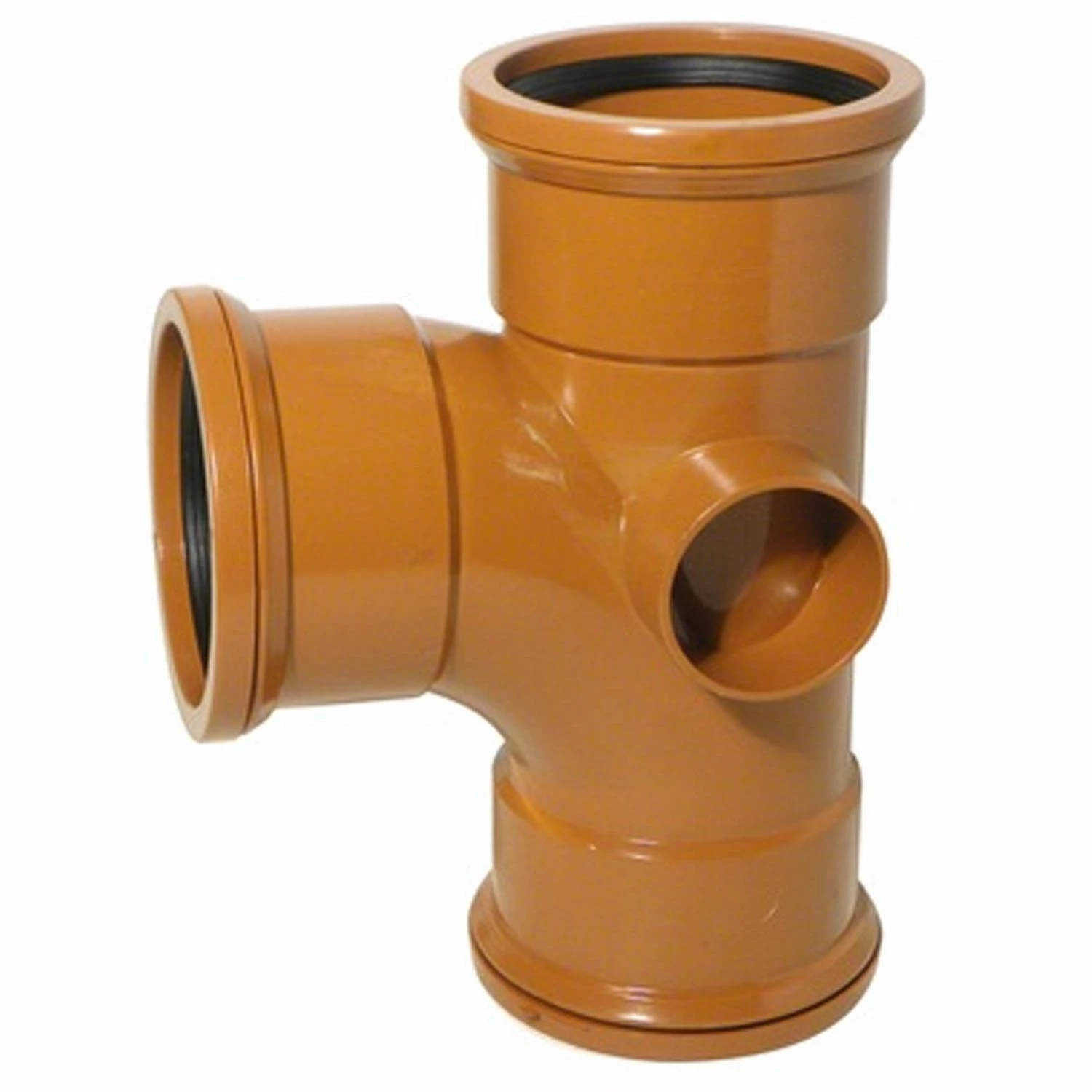 Terracotta 110mm Underground 90 Degree Triple Socket Junction With Twin Boss 3 Terracotta 110mm Underground 90 Degree Triple Socket Junction With Twin Boss