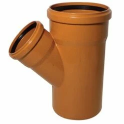 Terracotta 160mm X 110mm Underground 45 Degree Double Socket Junction