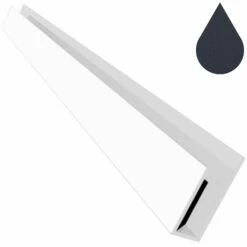 Anthracite Grey Woodgrain Flat Fixing Channel 5m (9mm Boards)